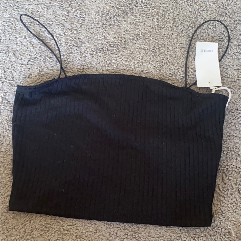 Black crop top cami